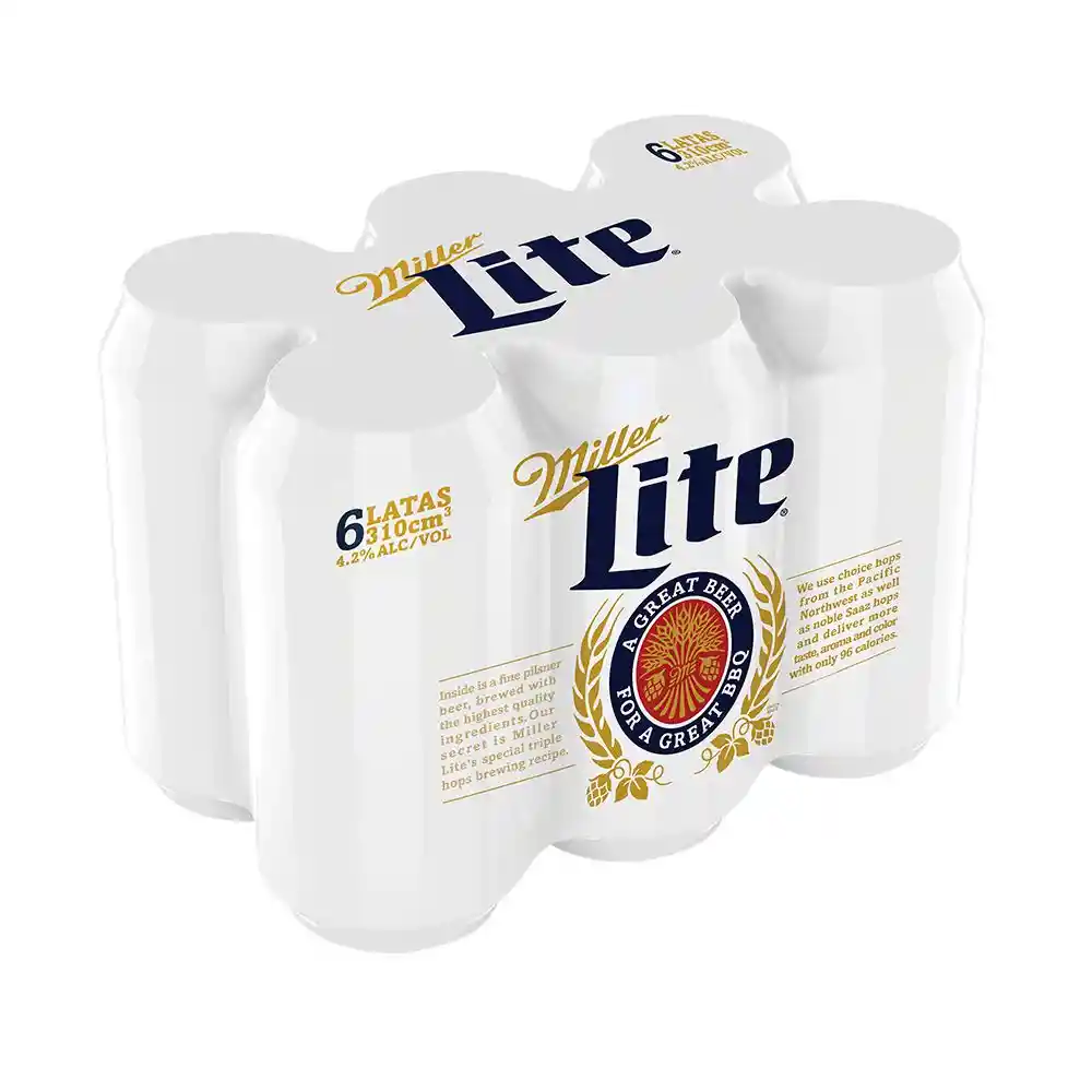 Cerveza Lata Sixpack Miller