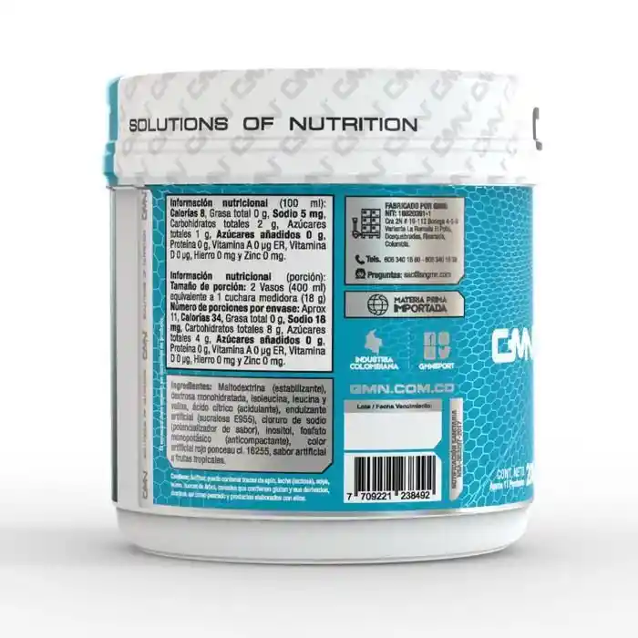 Aminoácidos Bcaa Gmn Amino Powder Frutos Tropicales