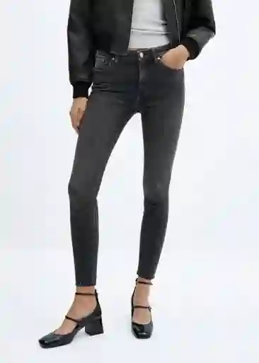 Jean Isa Tejano Gris Oscuro Talla 42 Mujer Mango