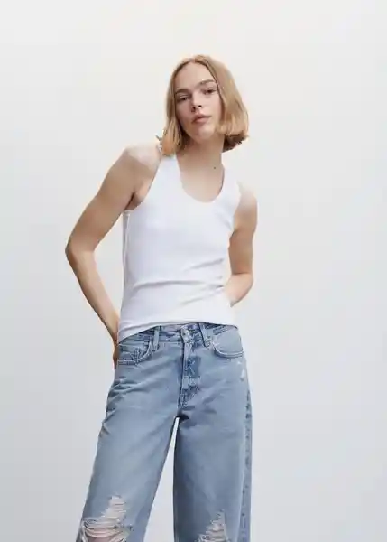 Jean Trucker Dirty Talla 36 Mujer Mango