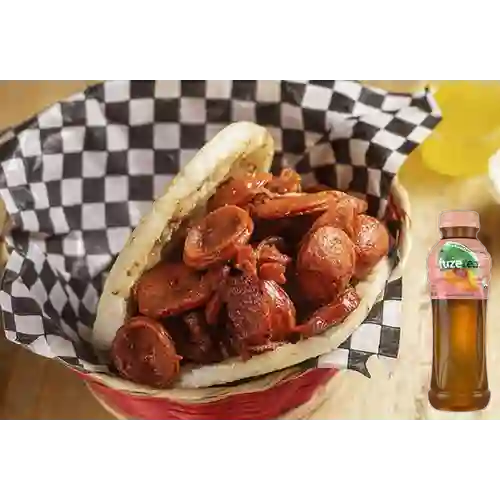 Combo Arepa Choriarepa + Fuze Tea Durazno 400ML