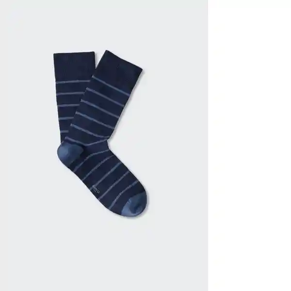 Calcetines Stripe Navy Talla 99 Hombre Mango