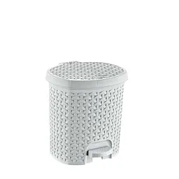 Krea Basurero Simil Rattan Pedal Gris 5.5 L