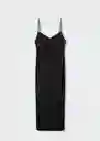 Vestido Lucia Negro Talla 18 Mujer Mango