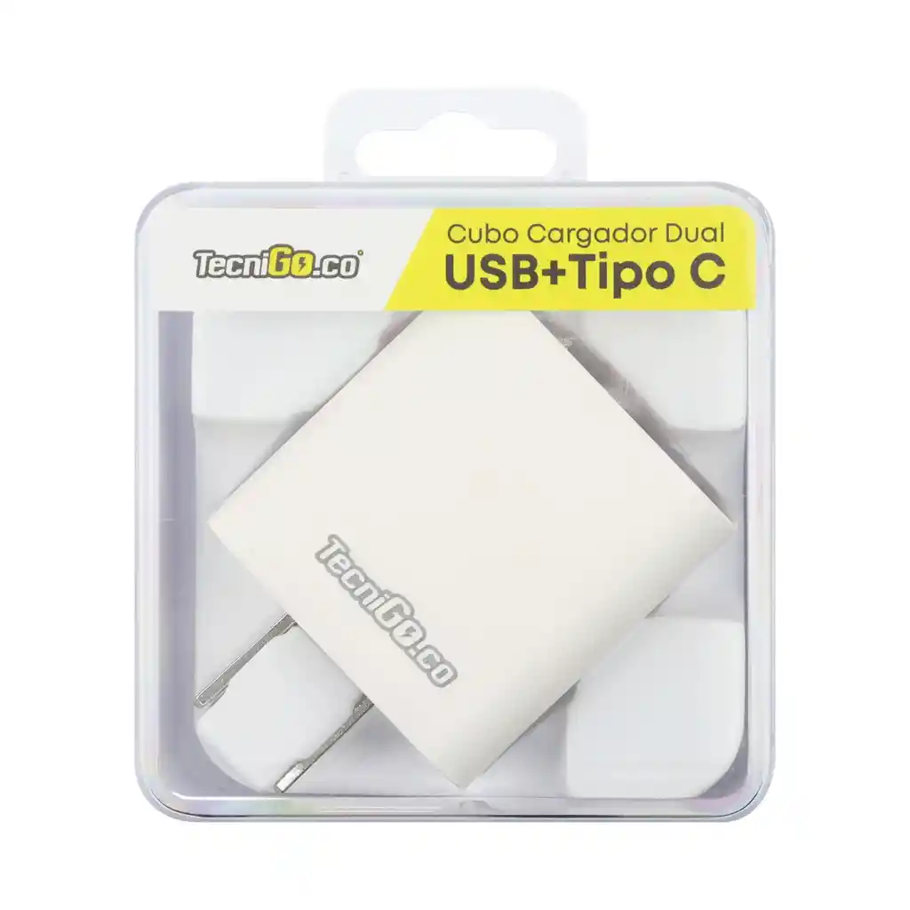 Cargador Dual Tecnigo Tipo C + Usb