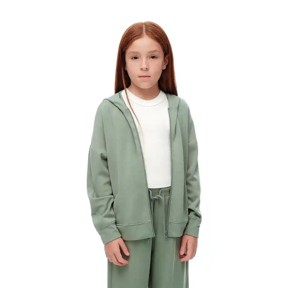 Chaqueta Con Capucha y Bolsillos Kids Femenino Lajon Kd Gef