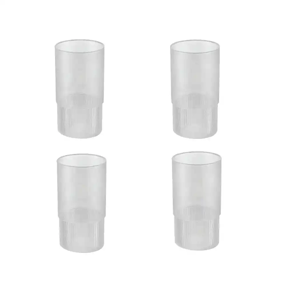 Set X 4 Vasos Fantasia Plata Vanyplas 59238