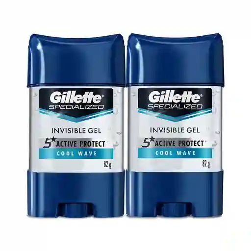 Desodorante Antitranspirante Hombre Gillette Specialized Gel Cool Wave 82 g Pack 2 Unidades