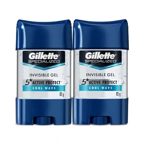 Desodorante Antitranspirante Hombre Gillette Specialized Gel Cool Wave 82 g Pack 2 Unidades