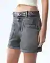 Short Mujer Gris Talla 8 351G003_GRI160613 Americanino