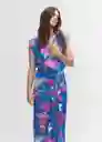 Falda Nuti Azul Talla L Mujer Mango