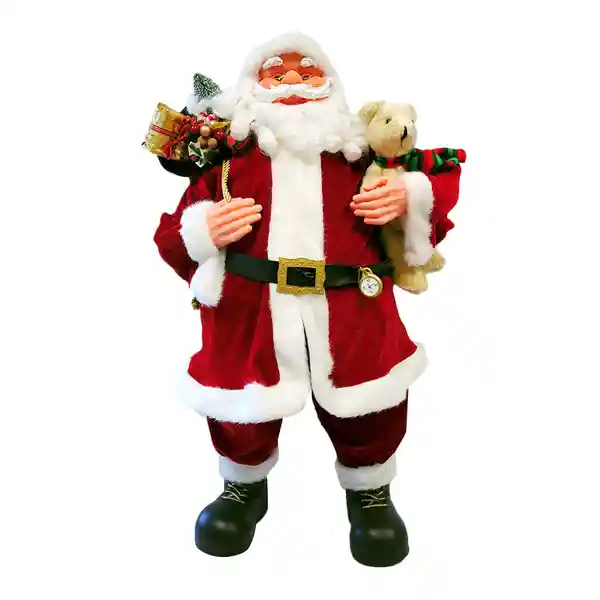 Krea Figura Santa Con Oso de Peluche 81 cm