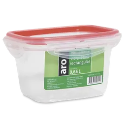 Aro Recipiente Hermético Rectangular Alta 0.65 L No.1