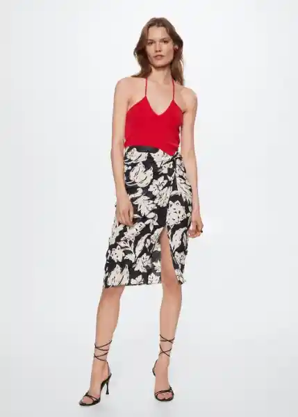 Top Alberta Rojo Talla S Mujer Mango