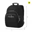 Morral Unisex Gommas Escolar Negro