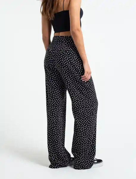 Pantalón Villa Mujer Negro Puro Ultraoscuro Talla 6 Naf Naf