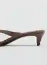 Sandalias Siena Chocolate Talla 36 Mujer Mango