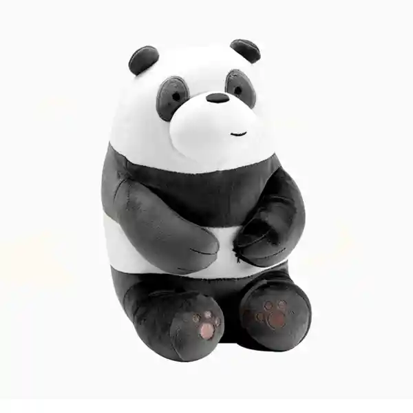 Peluche Panda Sentado Osos Escandaloso Mediano Blanco Miniso