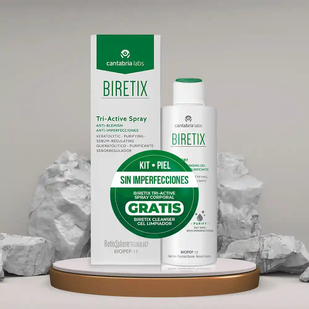 Biretix Spray Tri Active + Cleanser Gel Limpiador