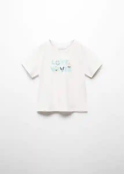 Camiseta Love Off-White Talla 72 Niño Mango