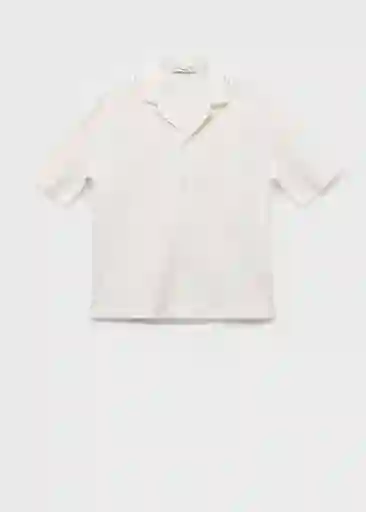Camisa Ditella Offwhite Talla M Hombre Mango
