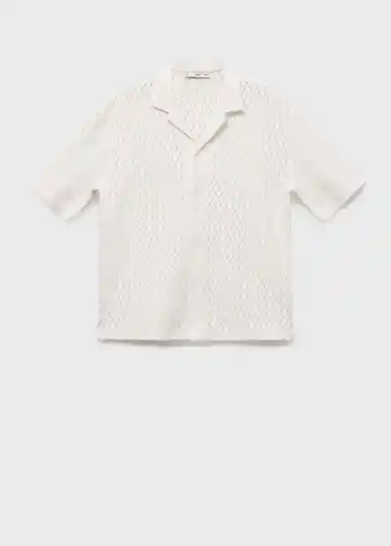 Camisa Ditella Offwhite Talla M Hombre Mango