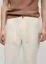 Pantalón Prato Beige Talla 40 Hombre Mango