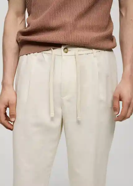 Pantalón Prato Beige Talla 40 Hombre Mango