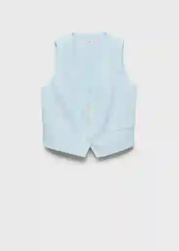 Chaleco Boreli Celeste Talla M Mujer Mango