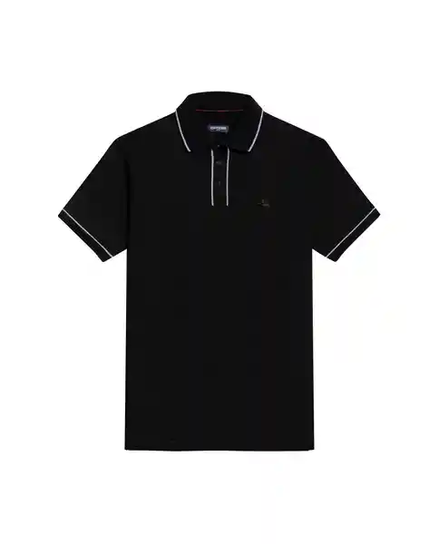 Camiseta Details Contrats Polo Negro Noche T L Chevignon