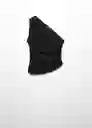 Top Lemon Negro Talla S Mujer Mango