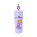 Vaso de Acero Inoxidable Pitillo Care Bears Morado 800 mL Miniso