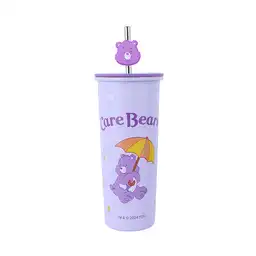 Vaso de Acero Inoxidable Pitillo Care Bears Morado 800 mL Miniso