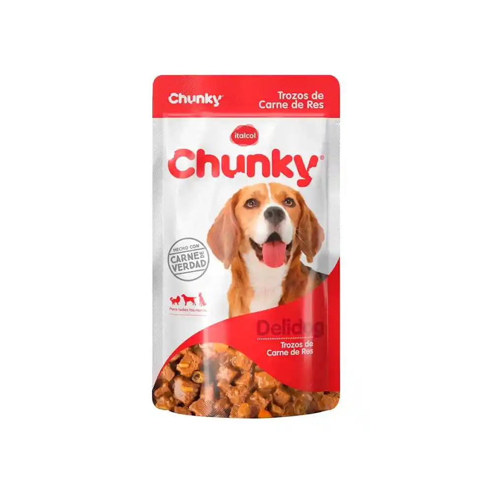 Chunky Alimento Húmedo para Perro Trozos de Carne de Res