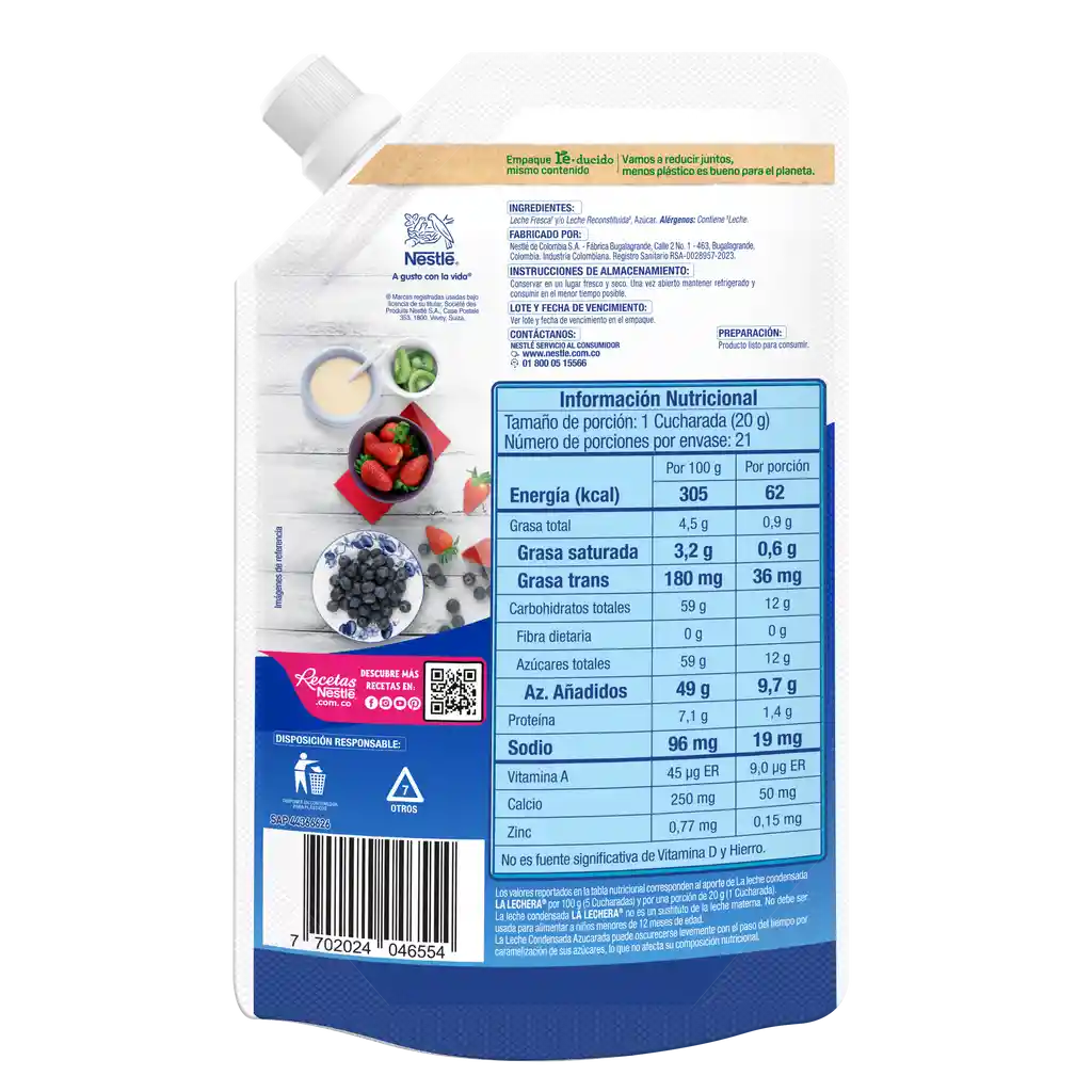 Leche condensada LA LECHERA x 420g
