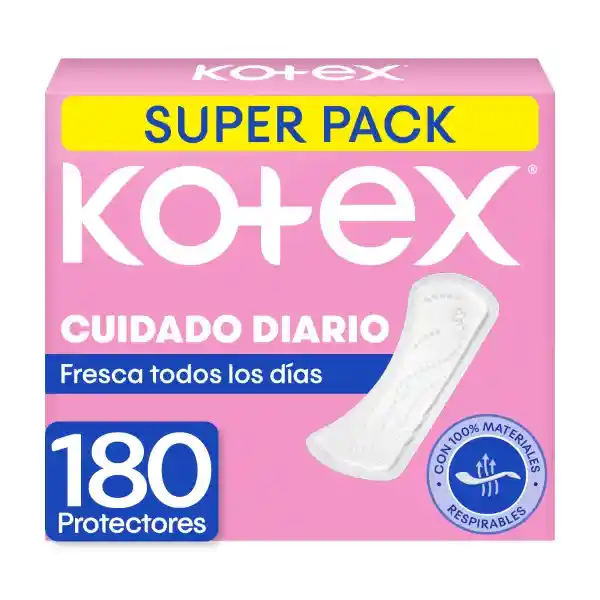 Protectores Kotex Cuidado Diario Super Pack 180 Und