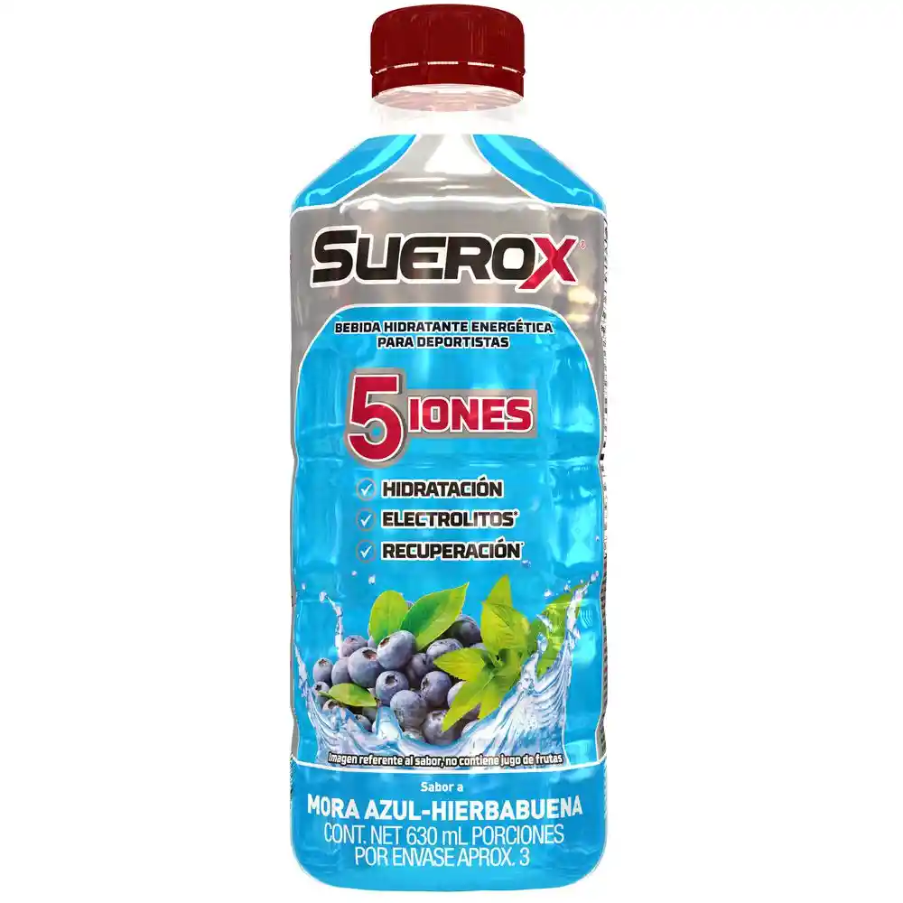 Bebida Hidratante Suerox Mora Azul - Hierbabuena (630 Ml)