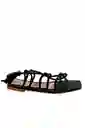 Sandalia Plana Negro Lizette