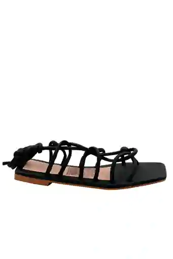 Sandalia Plana Negro Lizette