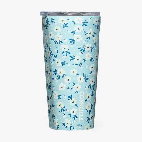 Corkcicle Vaso Tumbler Floral Azul 16 Oz