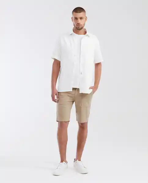Short Utility Masculino Beige Albarizo Medio Talla 36 Chevignon