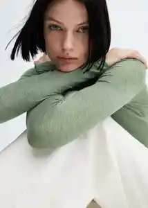 Camiseta Second Verde Talla S Mujer Mango