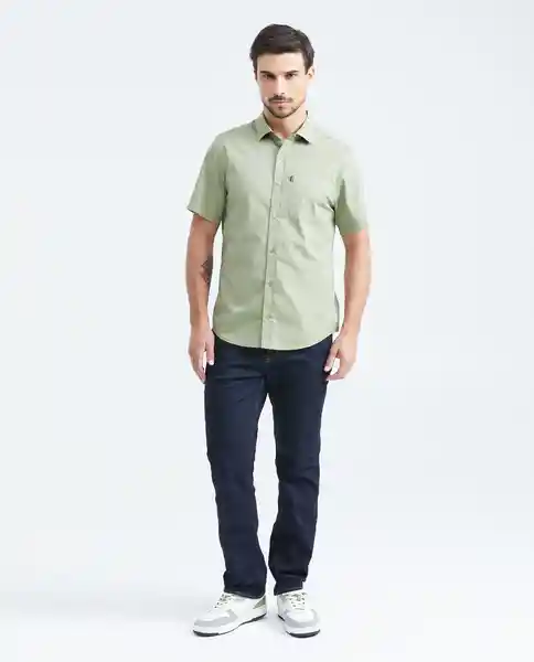 Camisa Carbón Manga Corta Verde Aplomado Claro XL Chevignon