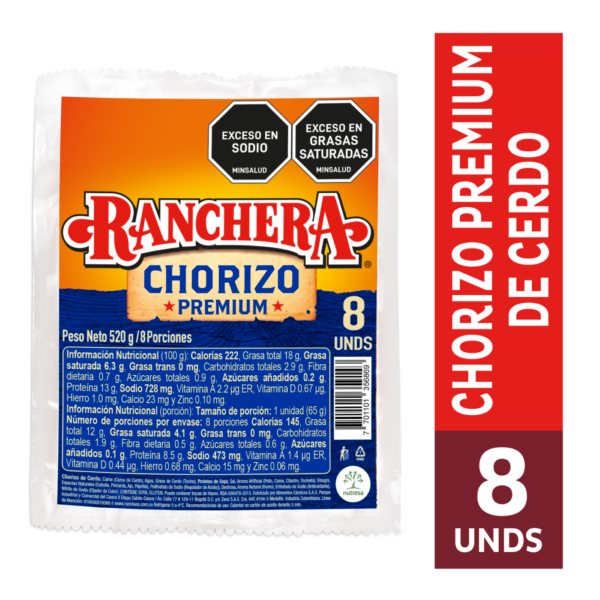 Ranchera Chorizo Premium de Cerdo 520 g