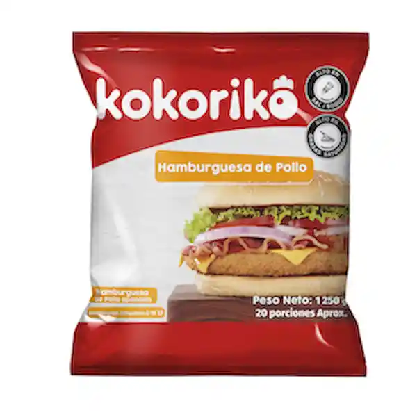 Kokoriko Carne de Hamburguesa de Pollo Apanada