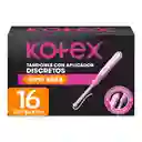 Tampones Kotex Super Con Aplicador 16 Und