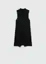 Vestido Sesete Negro Talla M Mujer Mango