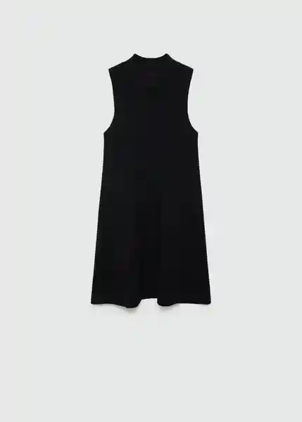 Vestido Sesete Negro Talla M Mujer Mango