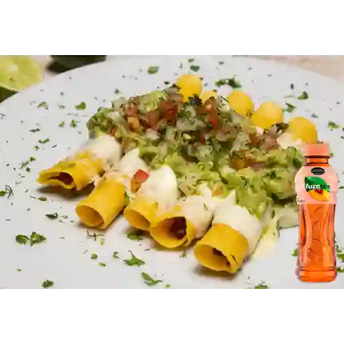 Combo Flautas de Carne + Fuze Tea Durazno 400ML