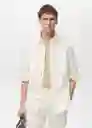 Sobrecamisa Jay Offwhite Talla M Hombre Mango